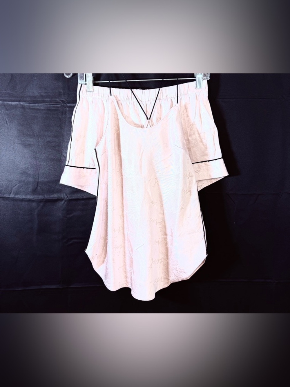 Victoria's Secret Satin Sleepwear Set With A Camisole And Matching Shorts
